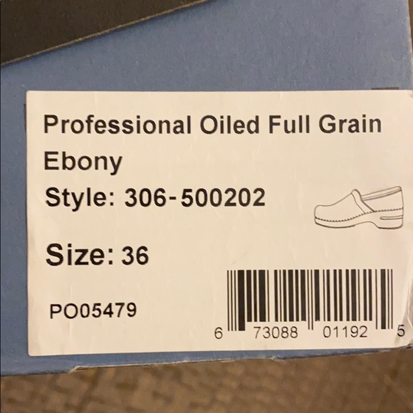 Dansko clogs, oiled full grain, black, sz 6 NIB - Picture 6 of 7